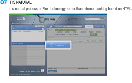 07 IT IS NATURAL. It is natual process of Flex technology rather than internet banking based on HTML.