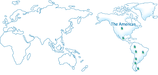 아메리카 지역 지도