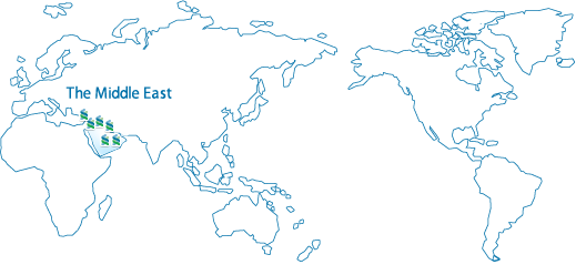 중동 지역 지도